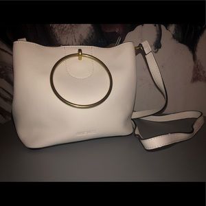 White Nine West Crossbody Bucket Bag
